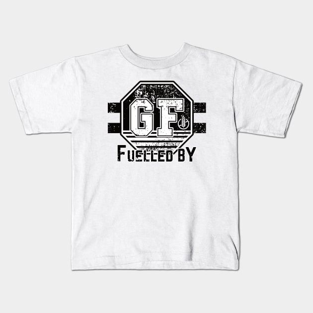 Fuelled by Gluten Free (white) Kids T-Shirt by dkdesigns27